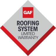 GAF Roofing System Limited Warranty badge