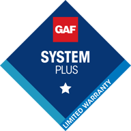 GAF System Plus Limited Warranty badge
