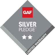 GAF Silver Pledge Limited Warranty badge